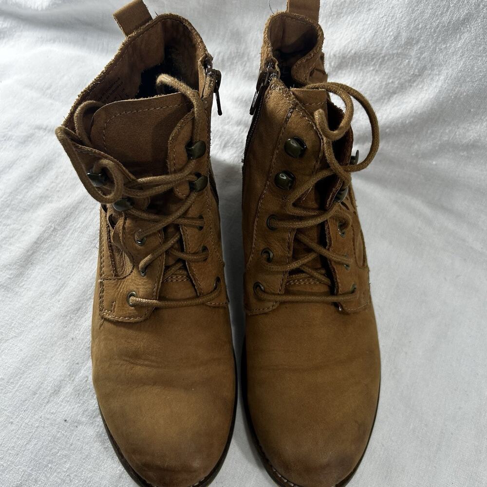 Aldo Brown Ankle Boots with woven detail- Size 8.5 US